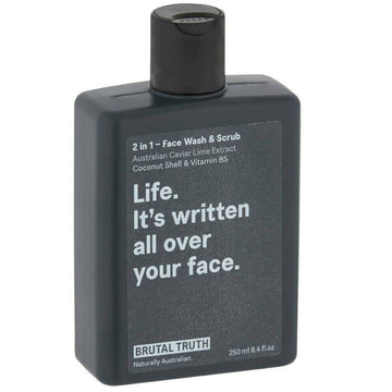 Brutal Truth Australian Caviar Lime Extract Face Wash & Scrub 250ml